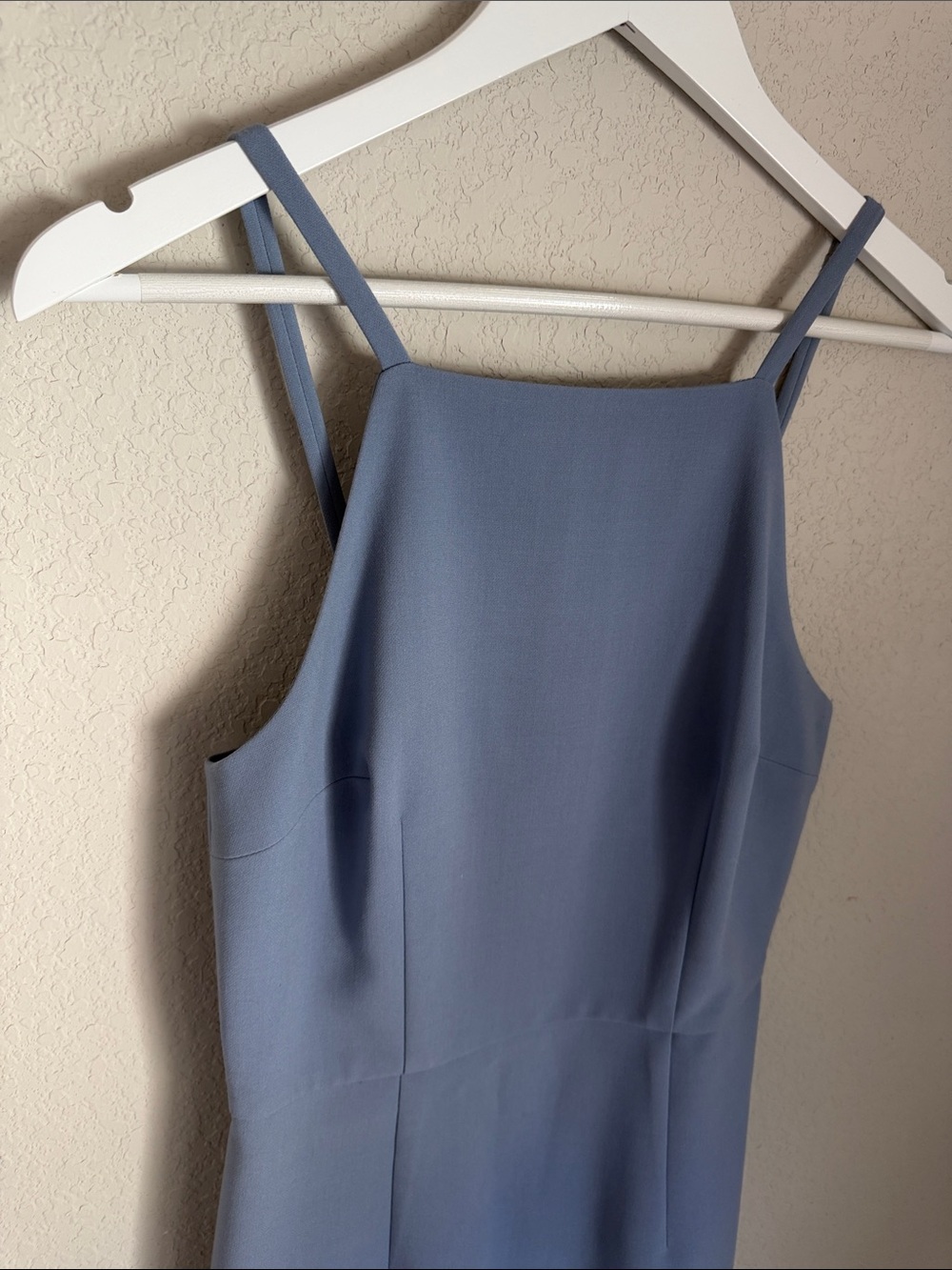 French Connection Slate Blue Mini Dress with Spaghetti Straps